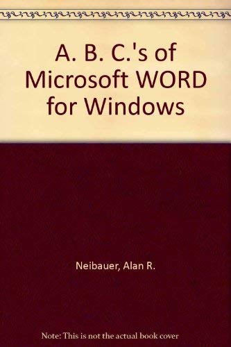 Stock image for The ABC's of Microsoft Word for Windows for sale by HPB-Red