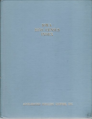 Beispielbild fr Iowa 1850 census index zum Verkauf von Irish Booksellers