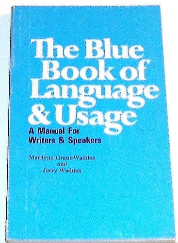 Beispielbild fr The Blue Book of Language and Usage zum Verkauf von Wonder Book