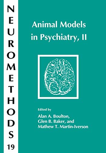 Imagen de archivo de Animal Models in Psychiatry II a la venta por TranceWorks