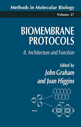 Beispielbild fr Biomembrane Protocols: II. Architecture and Function (Methods in Molecular Biology) zum Verkauf von Books From California