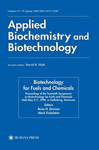 9780896038240: Twentieth Symposium on Biotechnology for Fuels and Chemicals: Presented as Volumes 7779 of Applied Biochemistry and Biotechnology Proceedings of the ... 1998, Gatlinburg, Tennesee (ABAB Symposium)