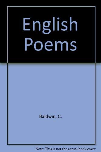 9780896092440: English Poems