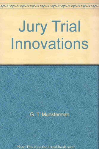 Imagen de archivo de Jury Trial Innovations a la venta por ThriftBooks-Atlanta