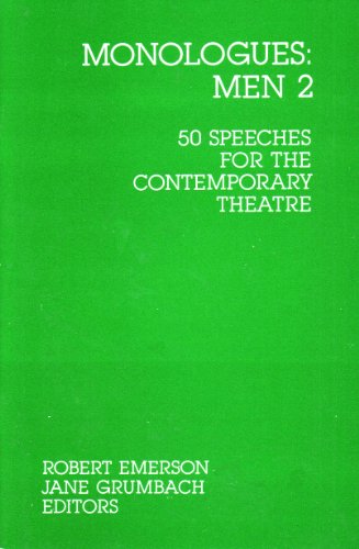 Beispielbild fr Monologues: Men Two : Fifty Speeches from the Contemporary Theatre zum Verkauf von Wonder Book