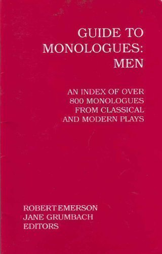 Beispielbild fr Guide to Monologues, Women: An Index of over 800 Monologues from Classical and Modern Plays zum Verkauf von Wonder Book