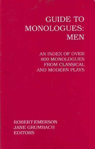 Imagen de archivo de Guide to Monologues, Women: An Index of over 800 Monologues from Classical and Modern Plays a la venta por Wonder Book