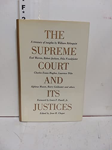 Stock image for The Supreme Court & Its Justices for sale by Callaghan Books South