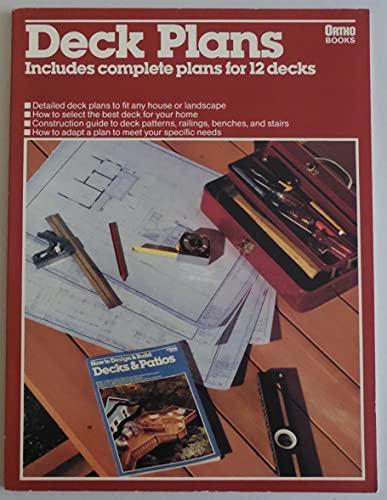 Beispielbild fr Deck Plans (Includes complete plans for 12 decks) zum Verkauf von Orion Tech