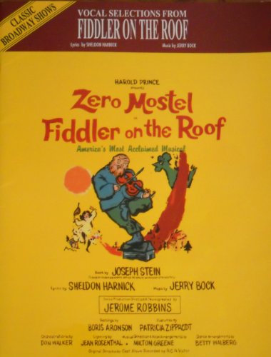 Beispielbild fr Vocal Selections From Fiddler on the Roof (piano/vocal/chords) zum Verkauf von HPB Inc.