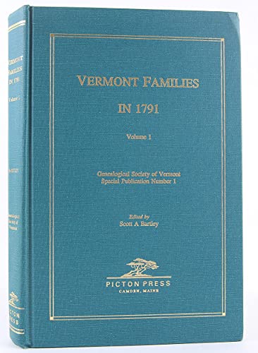 Stock image for Vermont Families in 1791 Volume 1 for sale by The Book Shed