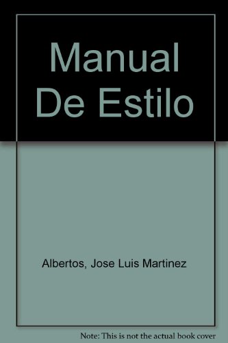 9780897302258: Manual De Estilo