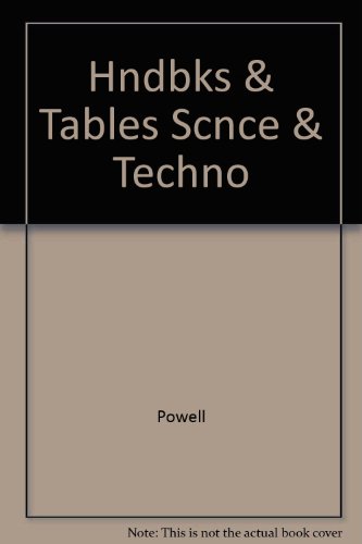 Imagen de archivo de Handbooks and Tables in Science and Technology a la venta por Better World Books