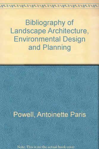 Beispielbild fr Bibliography of Landscape Architecture, Environmental Design and Planning zum Verkauf von Bingo Books 2