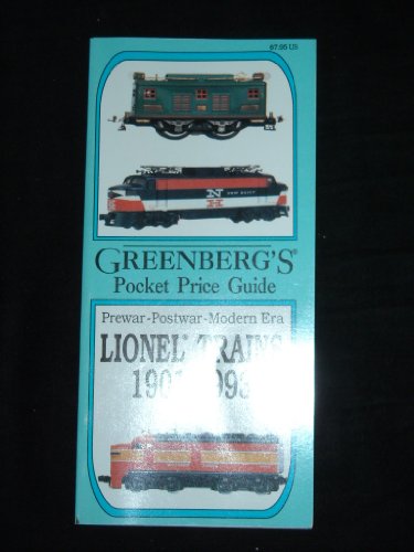 Imagen de archivo de Greenberg's Pocket Price Guide to Lionel Trains, 1901-1993 a la venta por HPB-Emerald