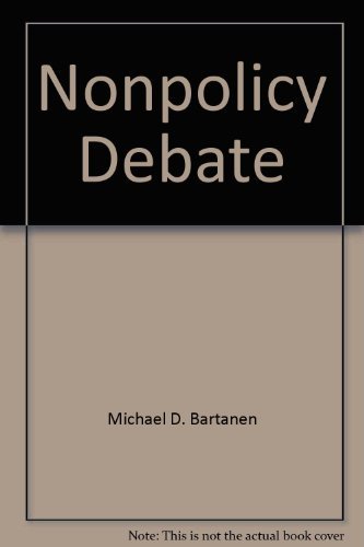 9780897873536: Nonpolicy Debate