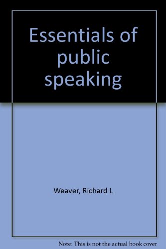 Beispielbild fr Essentials of public speaking zum Verkauf von Agape Love, Inc