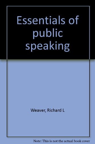 Stock image for Essentials of public speaking for sale by Agape Love, Inc