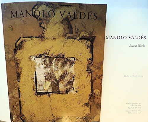 Imagen de archivo de Manolo Valde?s: Recent Works. October 12-November 5, 1994 a la venta por Michael Patrick McCarty, Bookseller