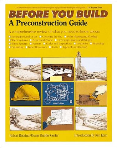 Stock image for Before You Build: a Preconstruction Guide for sale by POQUETTE'S BOOKS