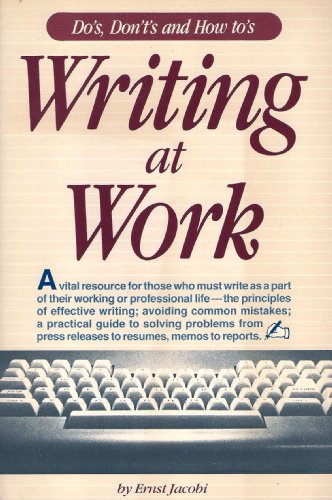 Beispielbild fr Writing at Work zum Verkauf von Wonder Book