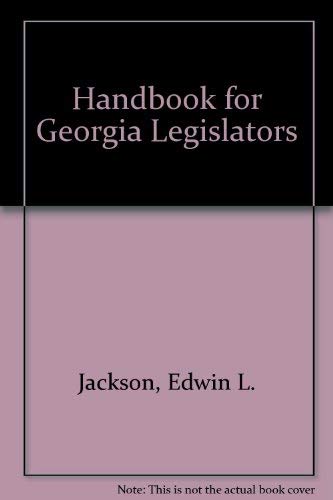 Beispielbild fr Handbook for Georgia Legislators zum Verkauf von Better World Books