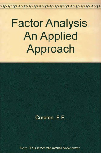 Beispielbild fr Factor Analysis : An Applied Approach zum Verkauf von Better World Books