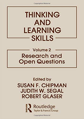 Beispielbild fr Thinking and Learning Skills: Volume 2: Research and Open Questions zum Verkauf von Revaluation Books