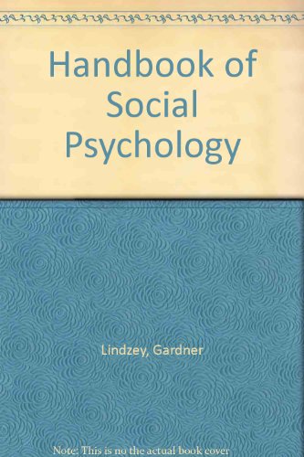 Handbook of Social Psychology, Third Edition (Set) (9780898597202) by Lindzey, Gardner; Aronson, Elliot