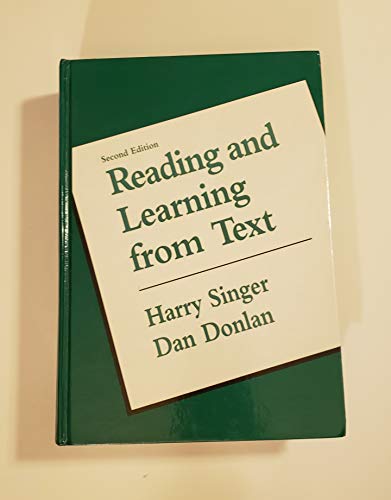Imagen de archivo de Reading and Learning from Text. 2nd ed. a la venta por Bingo Used Books