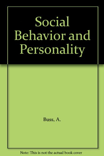 Imagen de archivo de Social Behavior and Personality a la venta por Better World Books