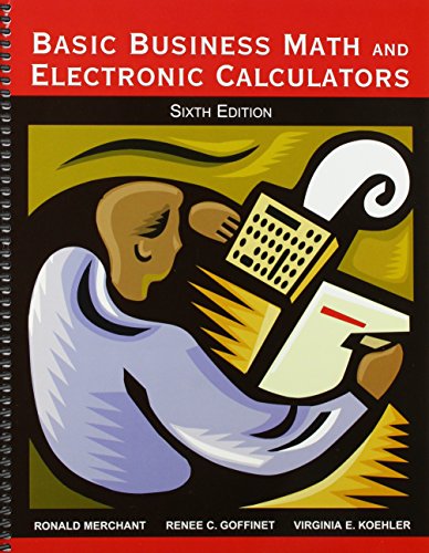 Stock image for Basic Business Math and Electronic Calculators for sale by Blue Vase Books