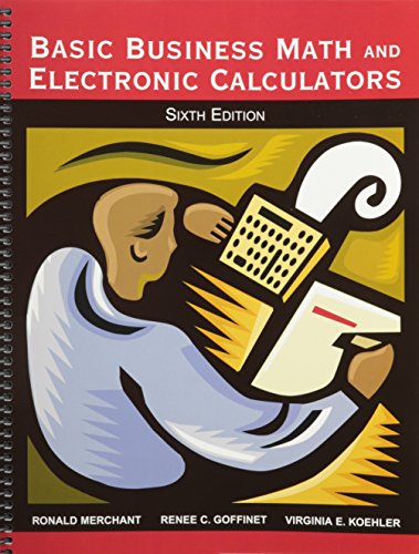 Imagen de archivo de Basic Business Math and Electronic Calculators a la venta por SecondSale