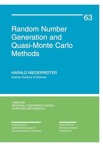 9780898712957: Random Number Generation and Quasi-Monte Carlo Methods Paperback (CBMS-NSF Regional Conference Series in Applied Mathematics, Series Number 63)