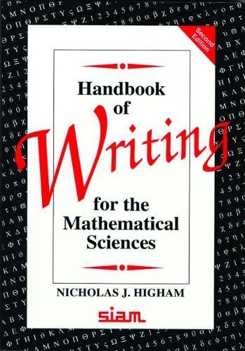 Handbook of Writing for the Mathematical Sciences - Higham Nicholas, J.