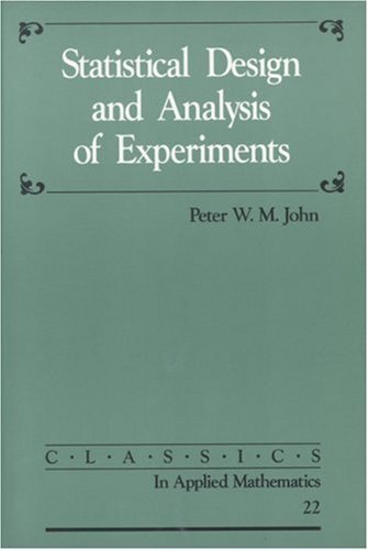 Imagen de archivo de Statistical Design and Analysis of Experiments a la venta por Better World Books