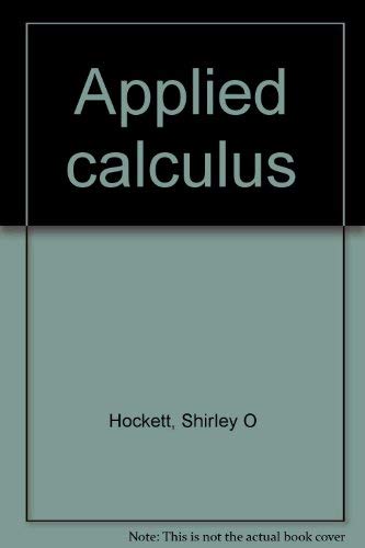 Applied calculus (9780898746327) by Hockett, Shirley O