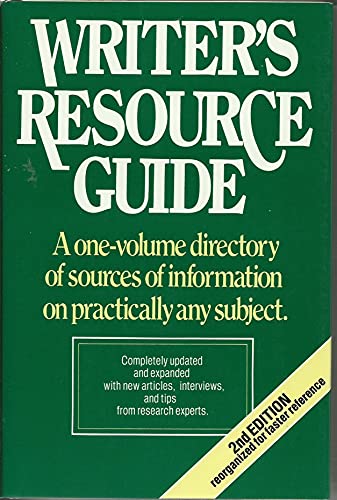 Beispielbild fr The Writer's Resource Guide zum Verkauf von Better World Books