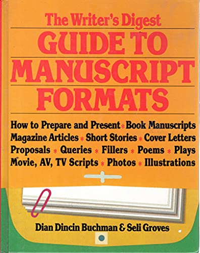 Imagen de archivo de The Writer's Digest Guide to Manuscript Formats a la venta por Gulf Coast Books