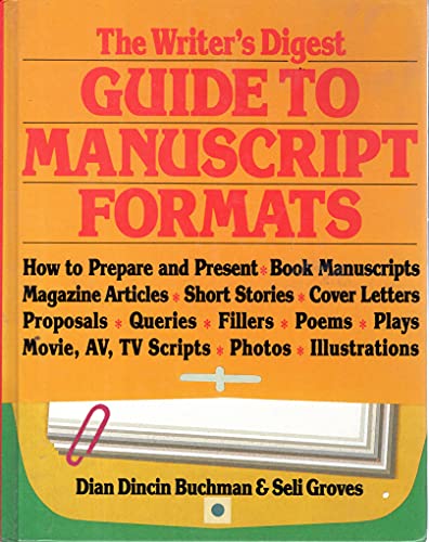 Stock image for Writer's Digest Guide to Manuscript Formats for sale by Better World Books