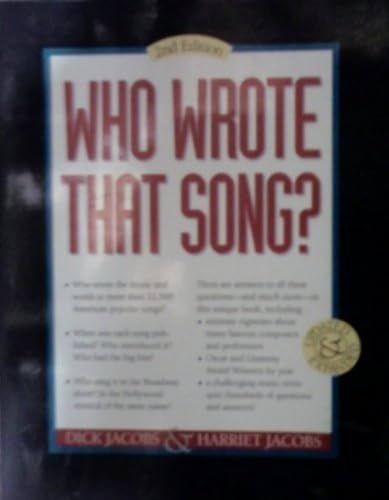 Stock image for Who Wrote That Song? for sale by Books of the Smoky Mountains