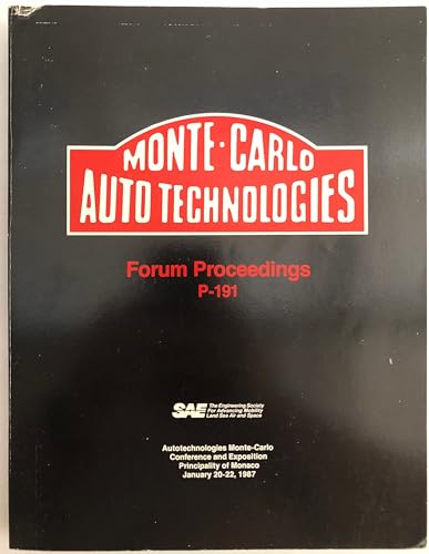 Stock image for Monte Carlo Auto Technologies: Forum Proceedings/P-191 for sale by Mispah books