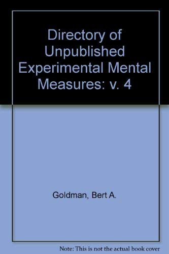 Stock image for Directory of Unpublished Experimental Mental Measures Vol. 4: 1974-1980 for sale by ThriftBooks-Atlanta