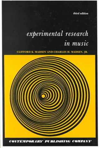 9780898921526: Experimental Research in Music