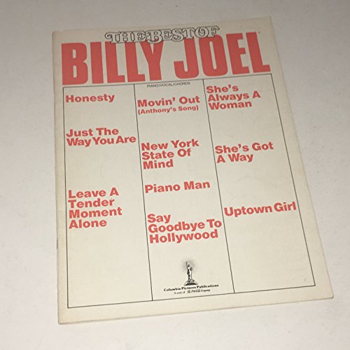 Imagen de archivo de best of Billy Joel Piano/Vocal/Chords a la venta por ThriftBooks-Dallas
