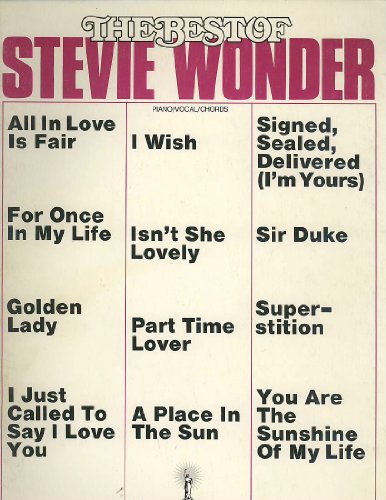 Stock image for The Best of Stevie Wonder (piano/vocal/chords) for sale by Half Price Books Inc.