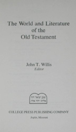 Stock image for World and Literature of the Old Testament for sale by ThriftBooks-Atlanta