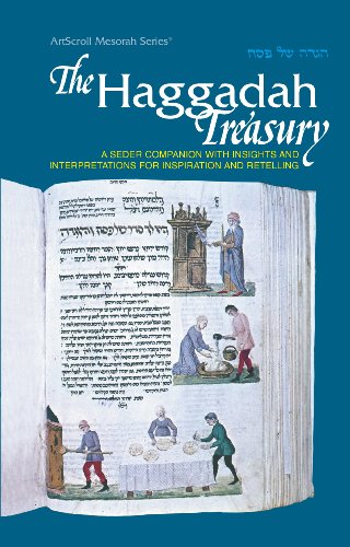 Stock image for The Haggadah Treasury: A seder companion with insights and interpretations for inspiration and retelling (ArtScroll mesorah series) for sale by HPB Inc.