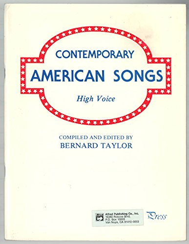 Beispielbild fr Contemporary American Songs / High Voice zum Verkauf von Wonder Book