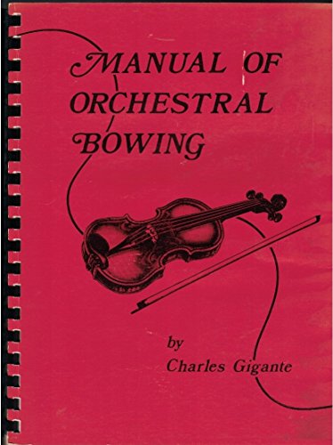 9780899174693: Manual of Orchestral Bowing